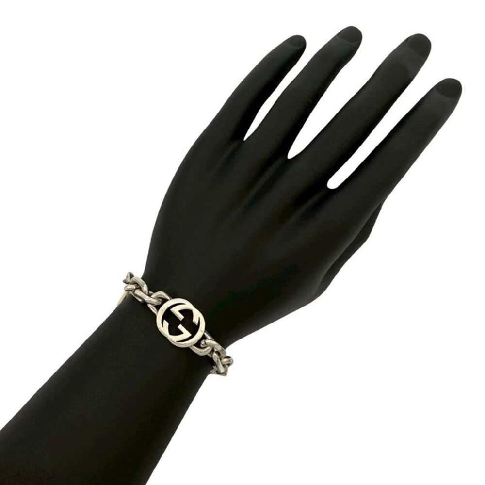 Gucci Interlocking G Silver Bracelet - image 2